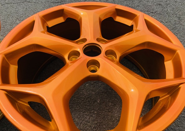 Alloy wheels rim orange