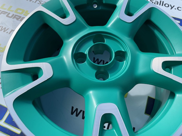 Alloy wheels rim green fancy